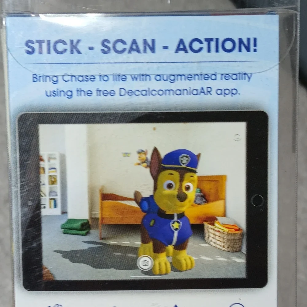 New Nickelodeon PAW PATROL Chase Wall Decal w/Augmented Reality 12x14